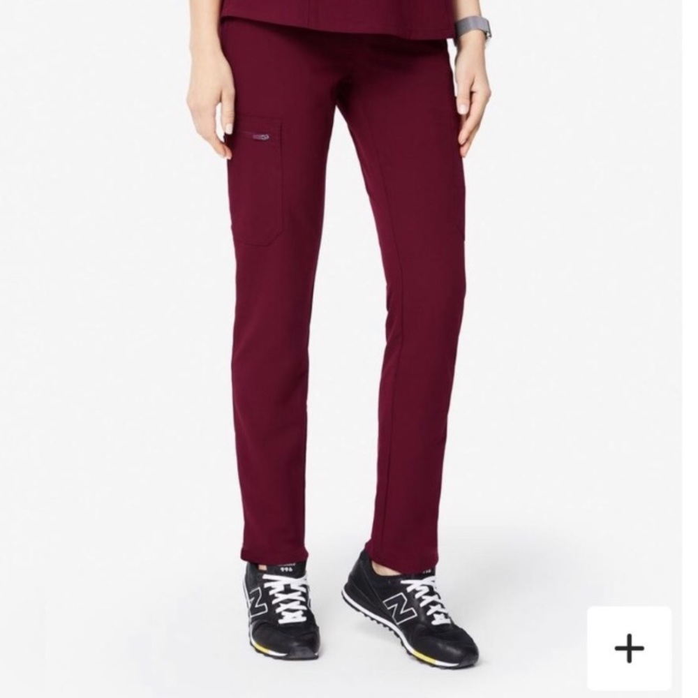 Figs Yola Scrub Pants Burgundy